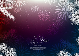 Fototapeta na wymiar Happy new year firework decoration background template vector