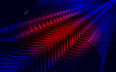 Abstract technology  background. Futuristic 3d wave design.