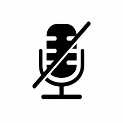 microphone mute icon vector