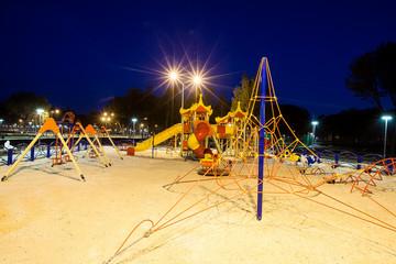 public Park infrastructure, night lighting
