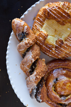 Plate of traditional breakfast pastries