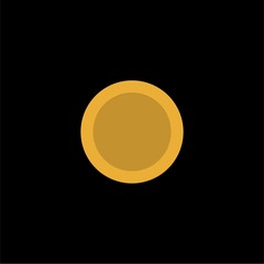 Coin icon or logo on dark background