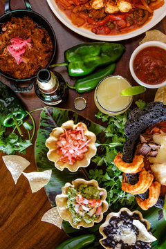 Mexican Food Table Spread