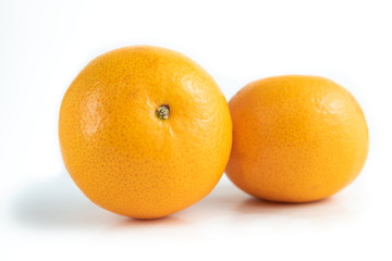 Mandarin orange isolated on white background and clipping path.