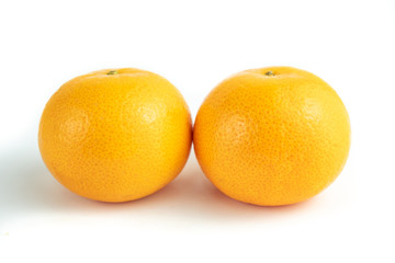 Mandarin orange isolated on white background and clipping path.
