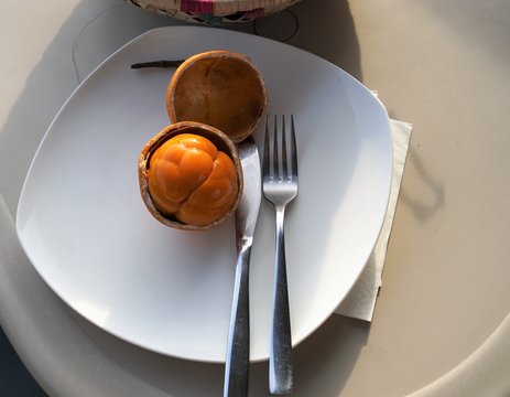 african exotic fruit maboque on a plate