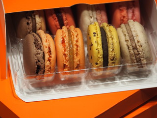 Macaron cookies in France