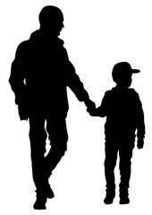 Families with little child on white background