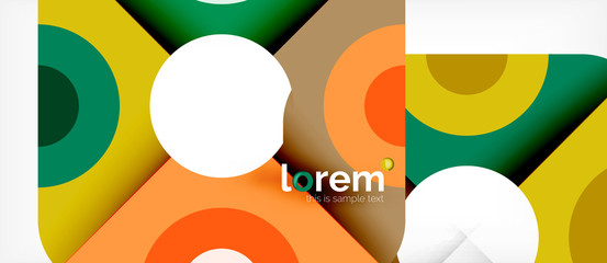 Fototapeta premium Colorful trendy geometric shapes background