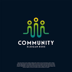 People Community logo designs template, People Beat logo symbol vector, Logo symbol icon