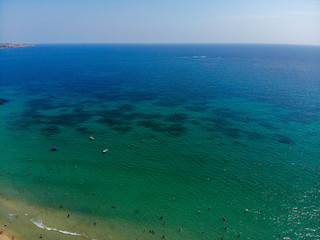 Beautiful see view from above taken in Alicante Spain, Spanish coastal area.