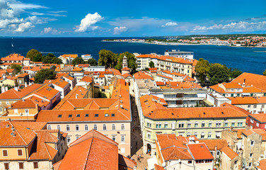 Naklejka premium Aerial view of Zadar old town in Croatia