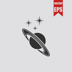 Planet Saturn icon.Vector illustration.