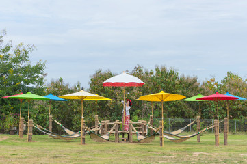Beautiful woman in Mae Moh Coal Mine.