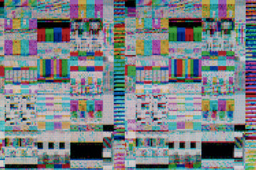 Pixel pattern of a digital glitch / Abstract background, pattern of a digital glitch.