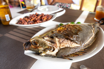 Traditional Filipino Food - Grilled Unicorn Fish