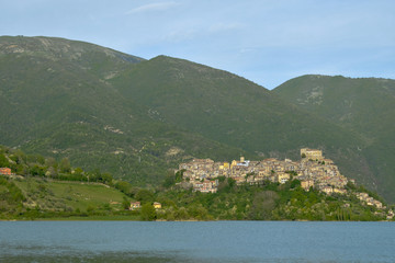 Lago del Turano, Colle di Tora, Province of Rieti, Italy