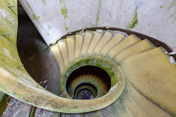 Stairs in an abandoned hotel in the island of Sao Miguel in the Azores.