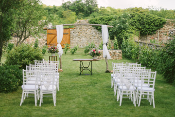 place of wedding celebration, open air