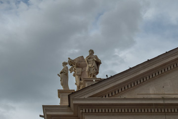 Statues On The Left Wing of Saint Peter's Square, Vatican, Italy