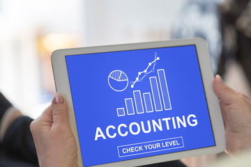 Accounting concept on a tablet