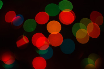 glows colorful bokeh