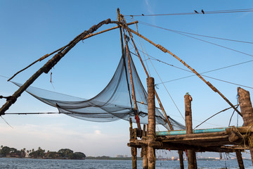 Chinese fishing nets, Fort Kochi, Cochin, India - 237705105