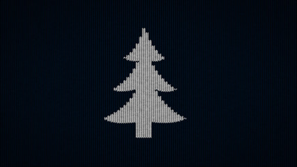 christmas tree pattern on a winter sweater