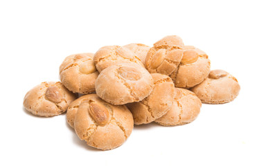 cookies with almonds isolated