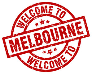 welcome to Melbourne red stamp