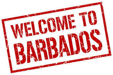 welcome to Barbados stamp