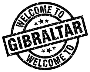 welcome to Gibraltar black stamp