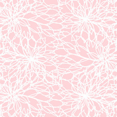 Leaves background vector. Hand drawn leaves shapes. Seamless abstract pattern.