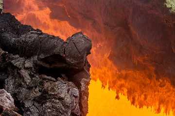 Lava near active volcano Tolbachik, Kamchatka Peninsula, Russia © Victoria