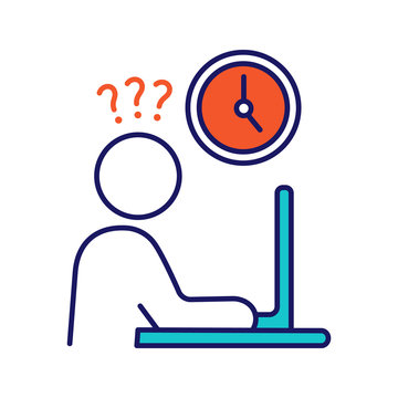 Work rush color icon