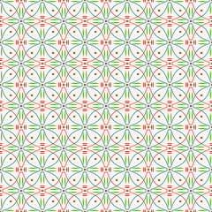 Fototapeta premium Green and orange seamless pattern