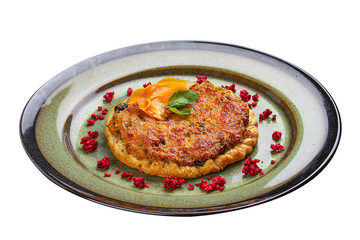 Kish pie with pears and cheese