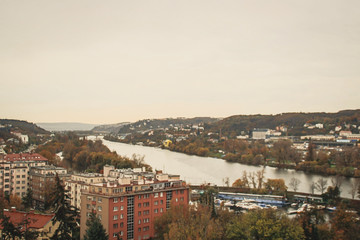 City View. Prague Czech Republic Warm autumn weather.
