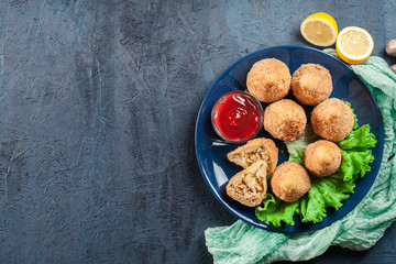 Coxinha. Fried croquette with chicken