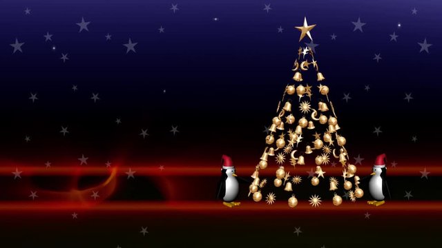  Goldener Weihnachtsbaum DVD Menü Animation loopbar 6 sec.