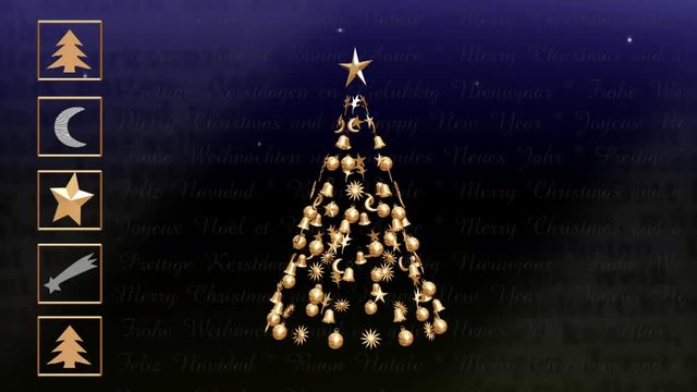  Goldener Weihnachtsbaum DVD Menü Animation loopbar 6 sec.