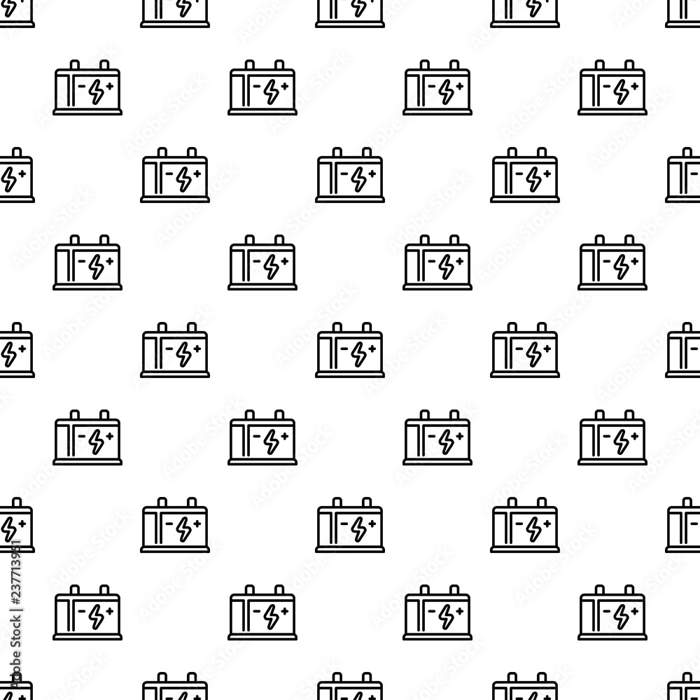 Poster Car battery pattern seamless vector repeat for any web design