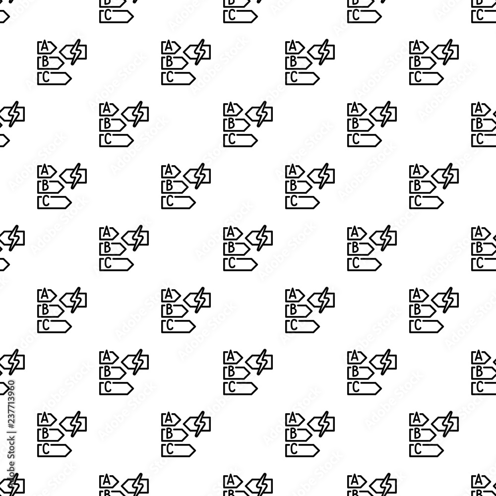 Poster energy class pattern seamless vector repeat for any web design