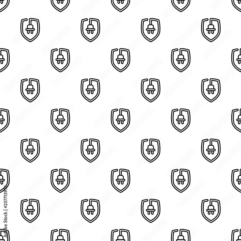 Poster eco plug shield pattern seamless vector repeat for any web design