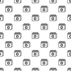 Jewish calendar pattern seamless vector repeat for any web design