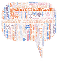 Fototapeta na wymiar Merry Christmas word cloud - Merry Christmas on English language and other different languages.