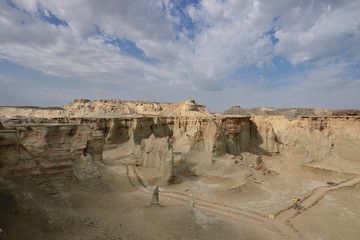 Wonderful rock formations created by the nature on the Stars Valley on the Qeshm island, Iran