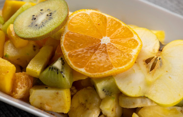Naklejka na ściany i meble Healthy fresh fruit salad
