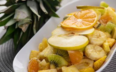 Healthy fresh fruit salad