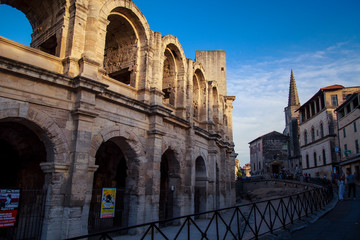 The stunning anphiteathre of Arles in Provence